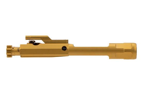 Lantac's Enhanced AR-15 bolt carrier group with TiN coating features a shrouded forward porting.